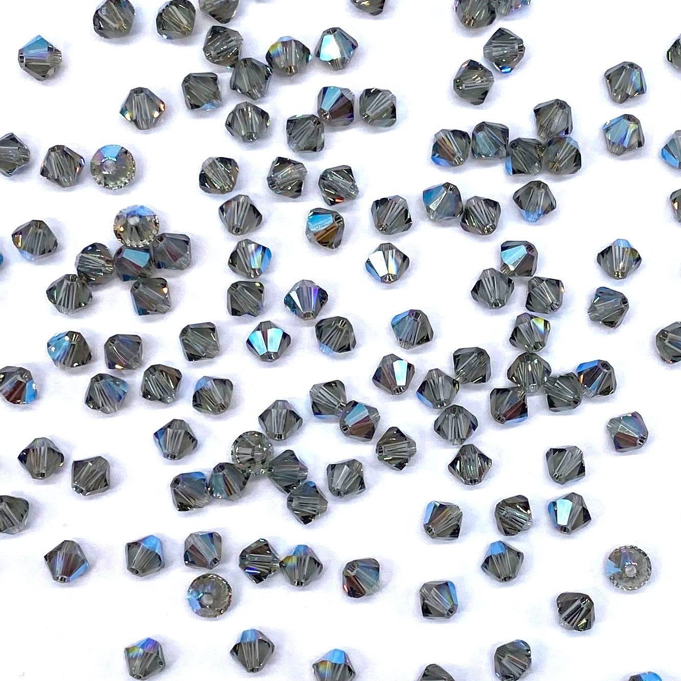 Swarovski 5328 XILION Crystal Bicone Beads Wholesale Factory Pack * AB / SHIMMER