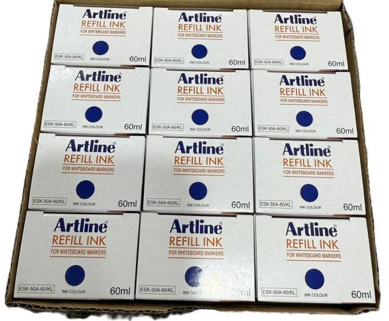 ARTLINE Whiteboard Markers Refill Ink 60ml 12 Bottles – 1 Dozen