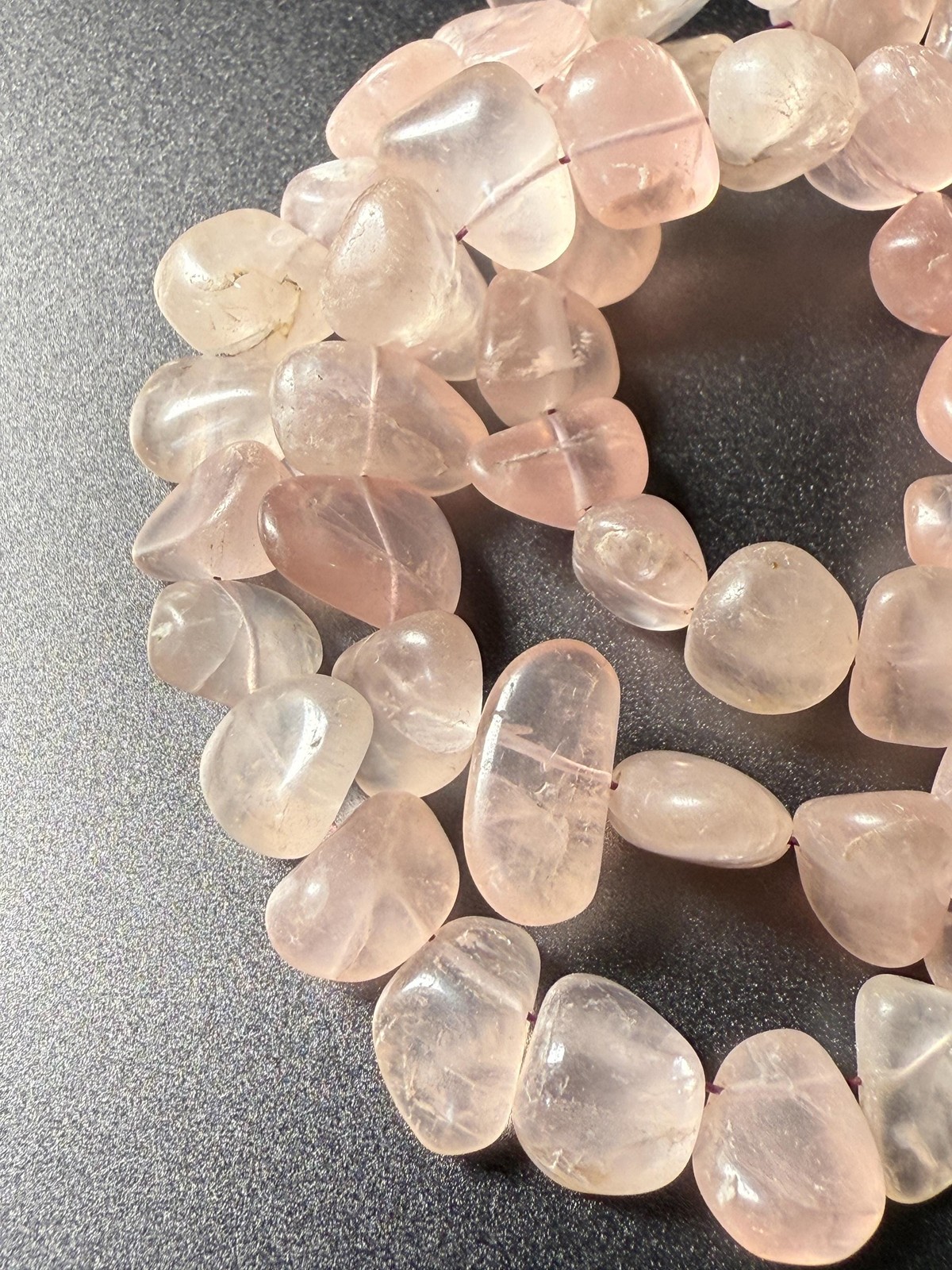 Rose Quartz Nugget Beads: Soft Pink Gemstone Strand, 16″