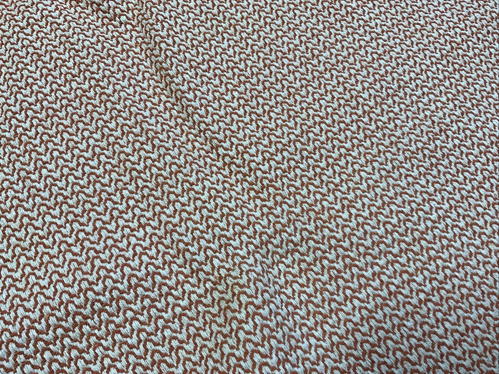 Burnt Orange Fabric Remnant Upholstry Less Than 1 Yard
