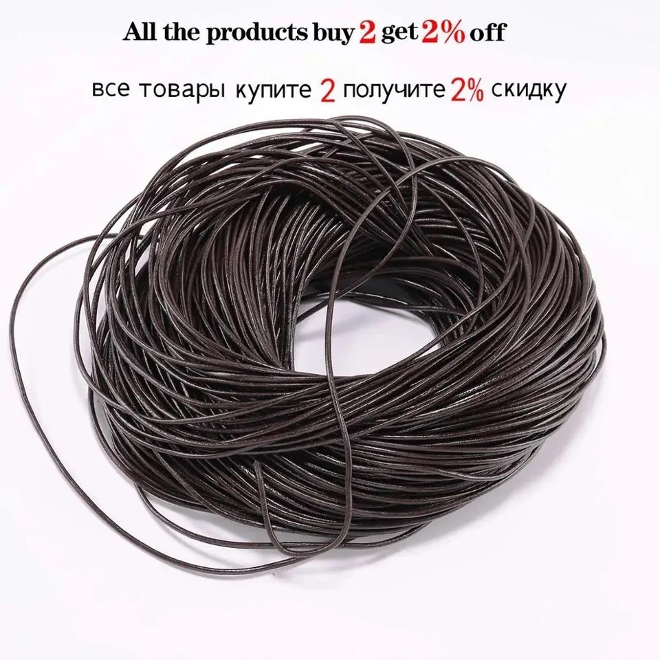 Genuine Leather Cord Round String – DIY Jewelry Making Necklace & Bracelet