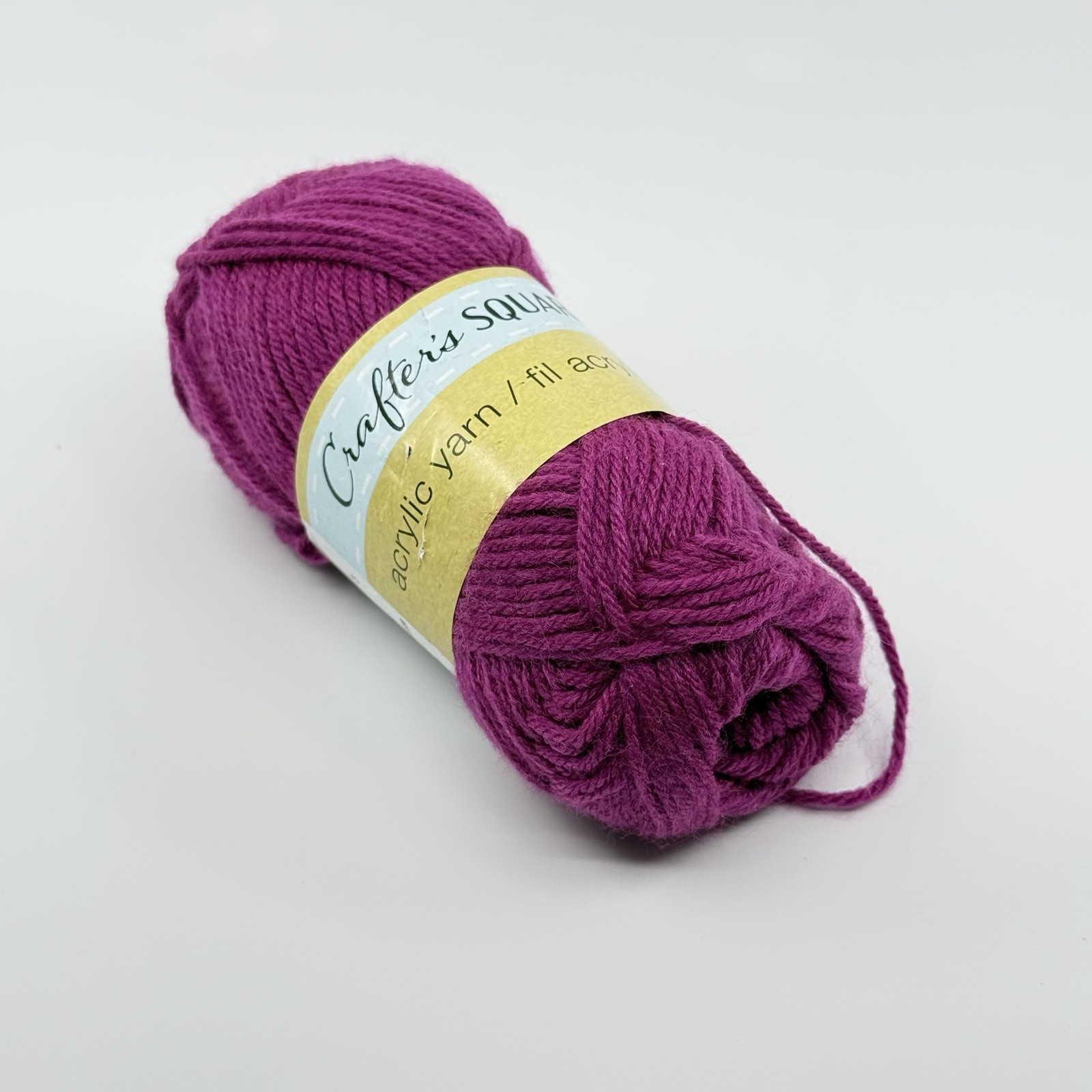 Crafter’s Square Acrylic Yarn Plum Purple 2.1oz 132yd Skein