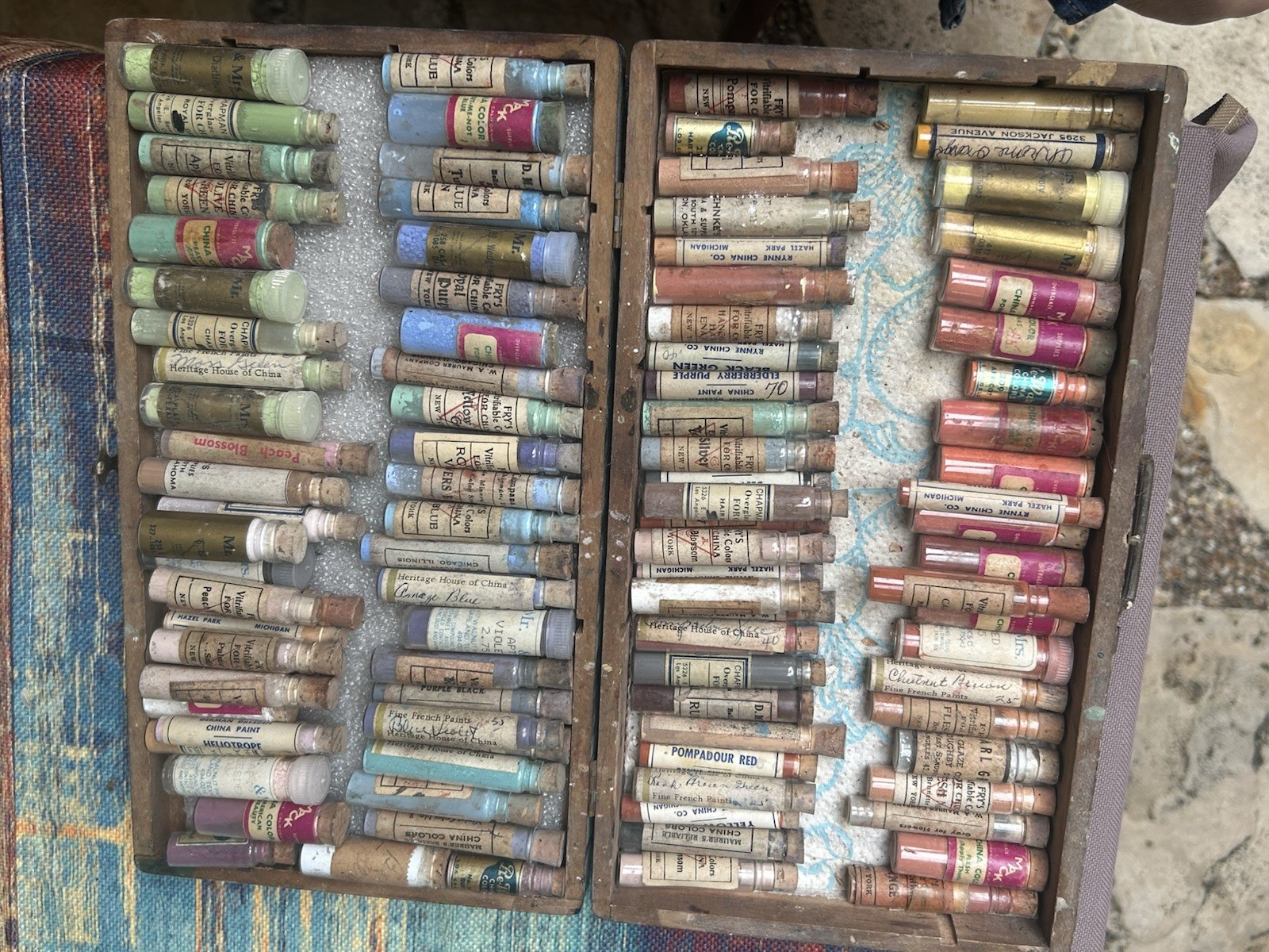 VTG Lot Of 80+ China Paint Porcelain Dry Powder Various Manufacturers Most Full