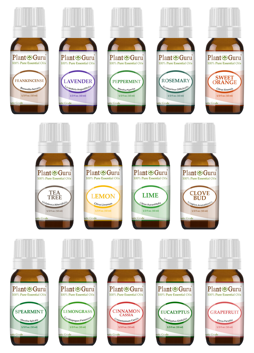 Essential Oil Set 14 – 10 ml. 100% Pure Natural Therapeutic Grade Oils Bulk Lot