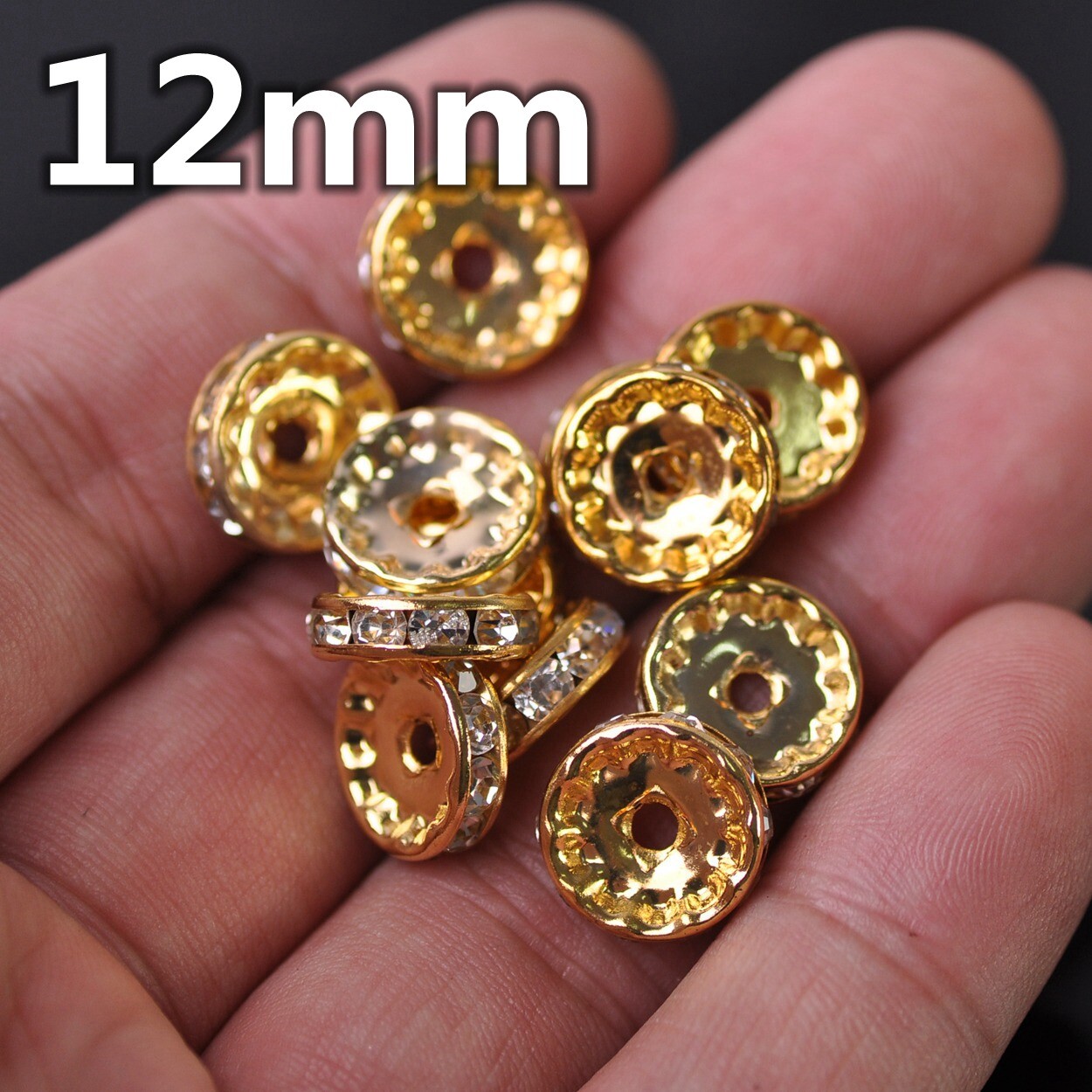 Wholesale Czech Crystal Rhinestone Rondelle Loose Spacer Beads 4/5/6/8/10/12mm