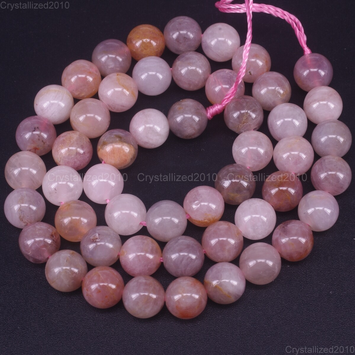 Natural Purple Madagascar Rose Quartz Gemstone Round Beads 6mm 8mm 10mm 15.5″