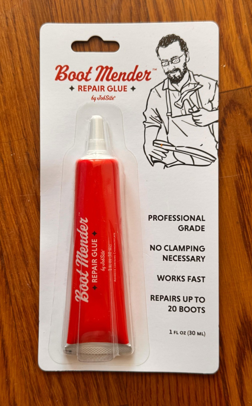 Boot Mender Repair Glue – Clear Instant Bond Heavy Duty Adhesive 1 FL Oz/30 ML