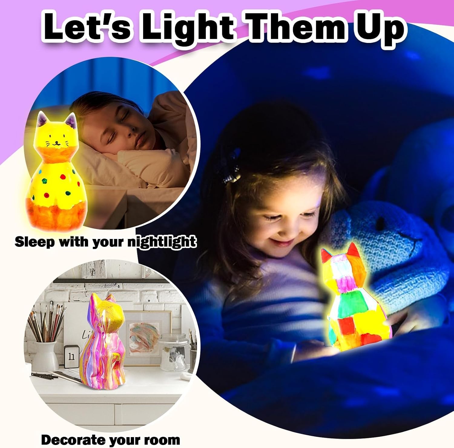 Creative DIY Cat Lamp Painting Kit – Perfect Arts & Crafts Toy for All Ages