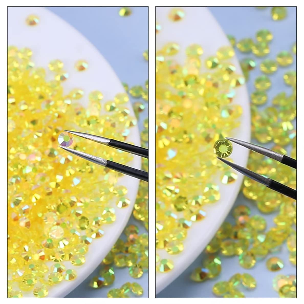 4500 Pcs SS6 2mm Clear Light Sapphire AB Flatback Rhinestones, Gems, DIY
