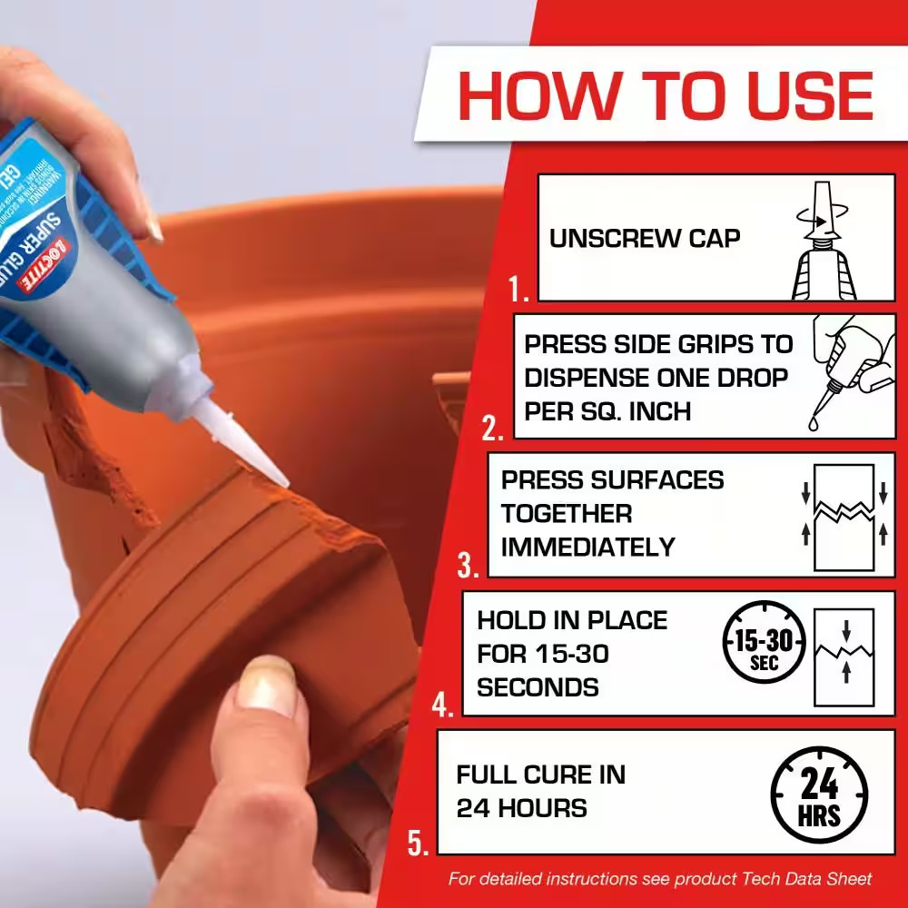 Super Glue 0.14 oz. Gel Control Clear Applicator (each)
