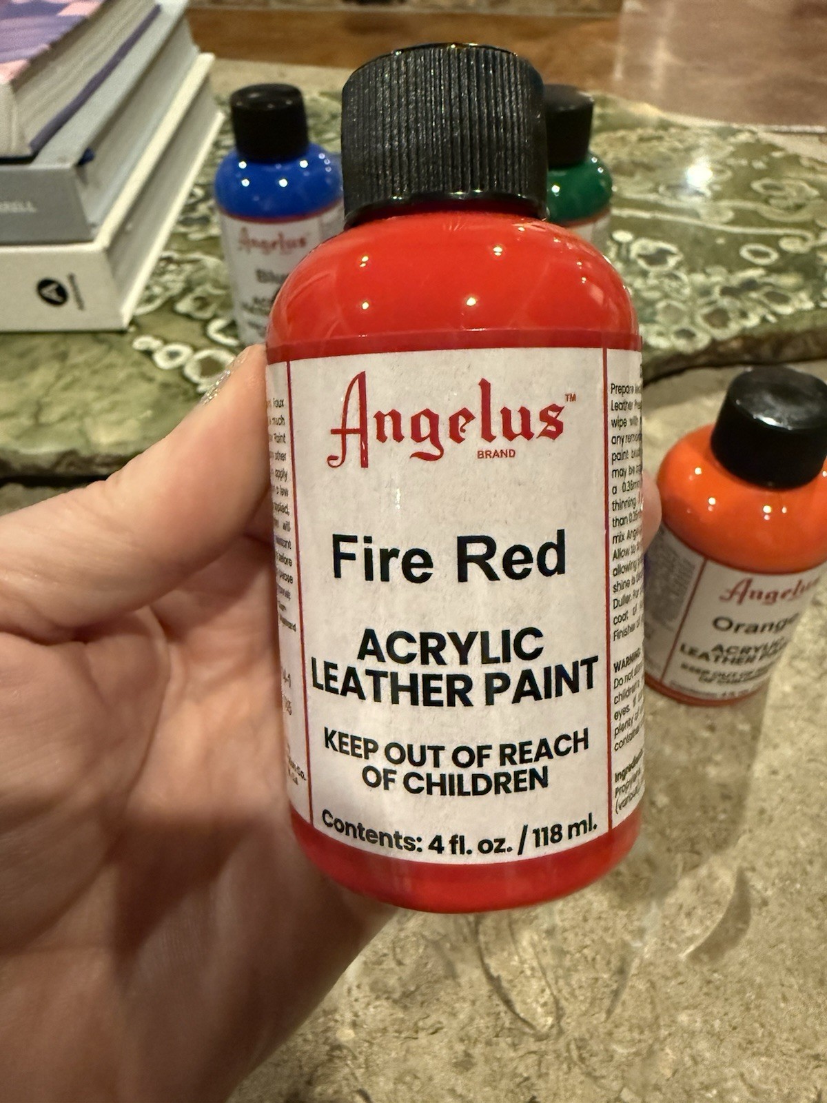 Angelus Leather Paint 4 Oz. Set Of 7 Colors Brand New