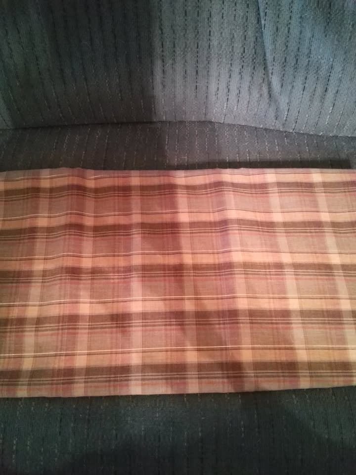PLAID COTTON FABRIC LOT – YELLOW, BROWN, LAVENDER, RED, BLUE, WHITE & RUST