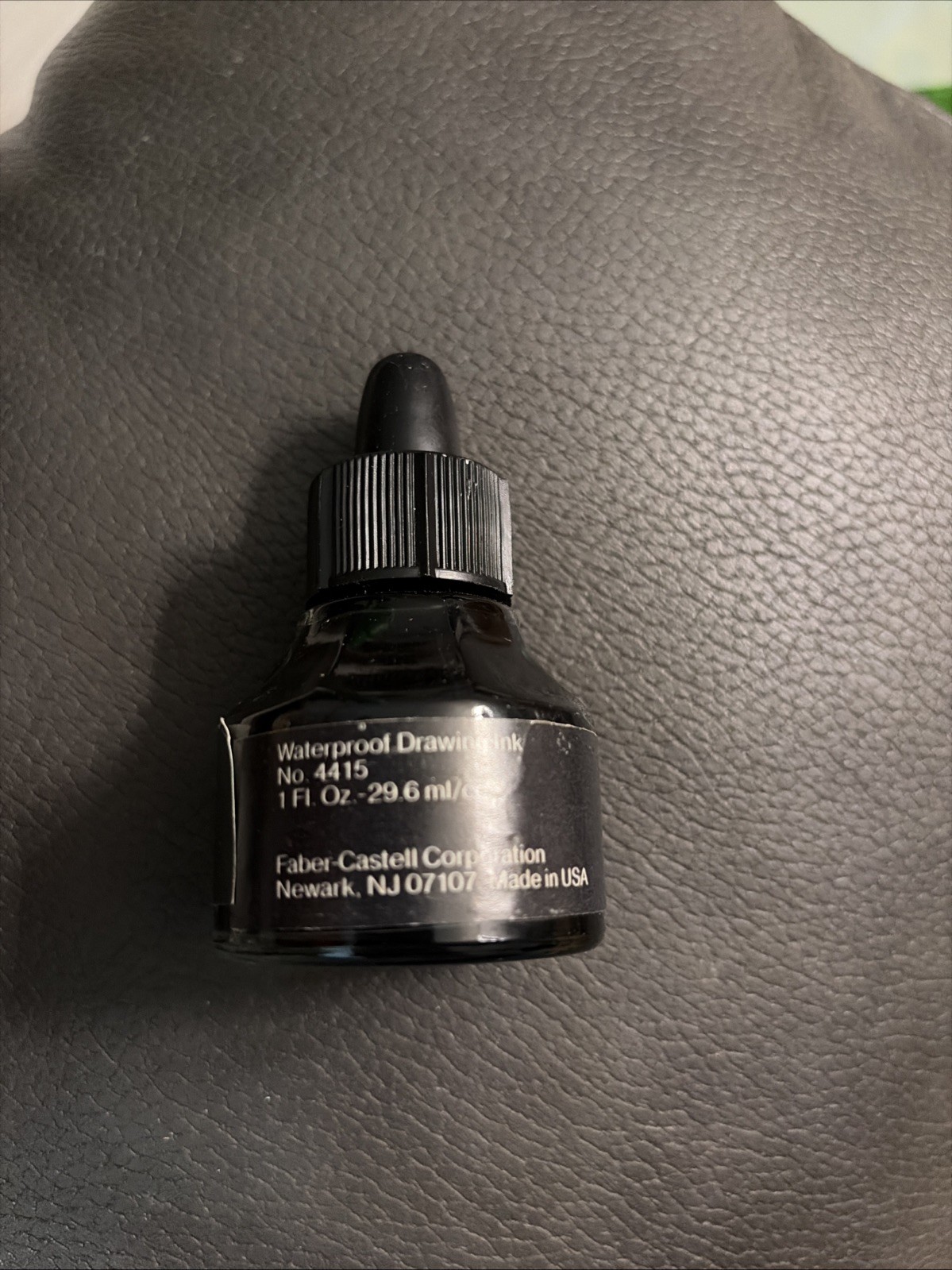 Higgins Waterproof Black India Ink 1 oz. Glass Bottle 4415 Vintage Box1-5