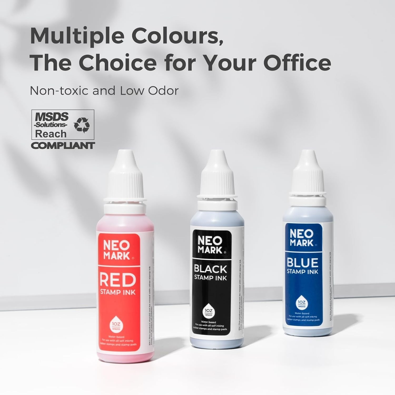 Black Stamp Ink, Quick-Drying Non-Toxic Refill Ink, 1oz Bottle