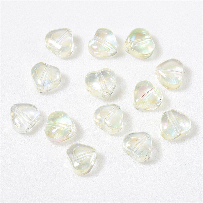 100Pcs Pink Glass Lampwork Heart Spacer Beads 6mm Choose Color DIY Crafting