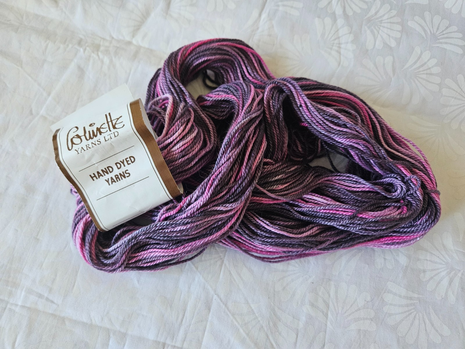 2 Skeins Colinette Hand Dyed Yarn – Vintage Wales – Fiber Unknown –