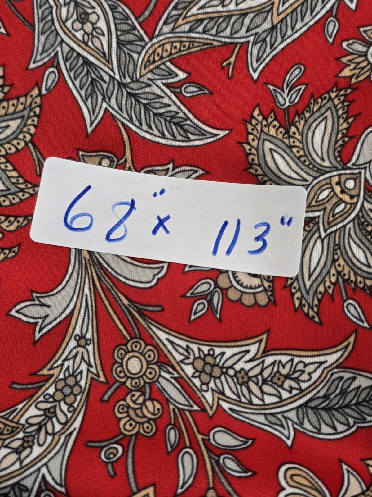 10 yd Vintage Silky Lightweight Polyester Sewing Fabric Solid Blue black paisley