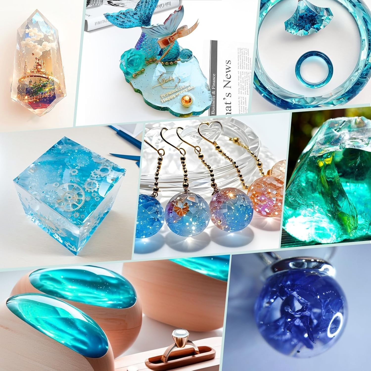 1 Gallon Epoxy Resin Kit- 2 Part Ultra Crystal Clear Resina Epoxica- High Gloss.