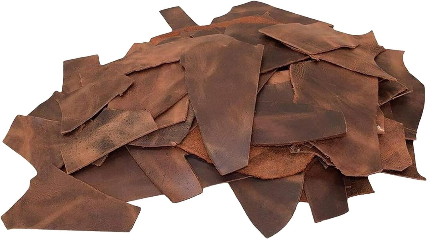 ELW Vegetable & OilTanned Leather Scraps 2-15 oz (1.4-6mm) 1-30 lb Sizes