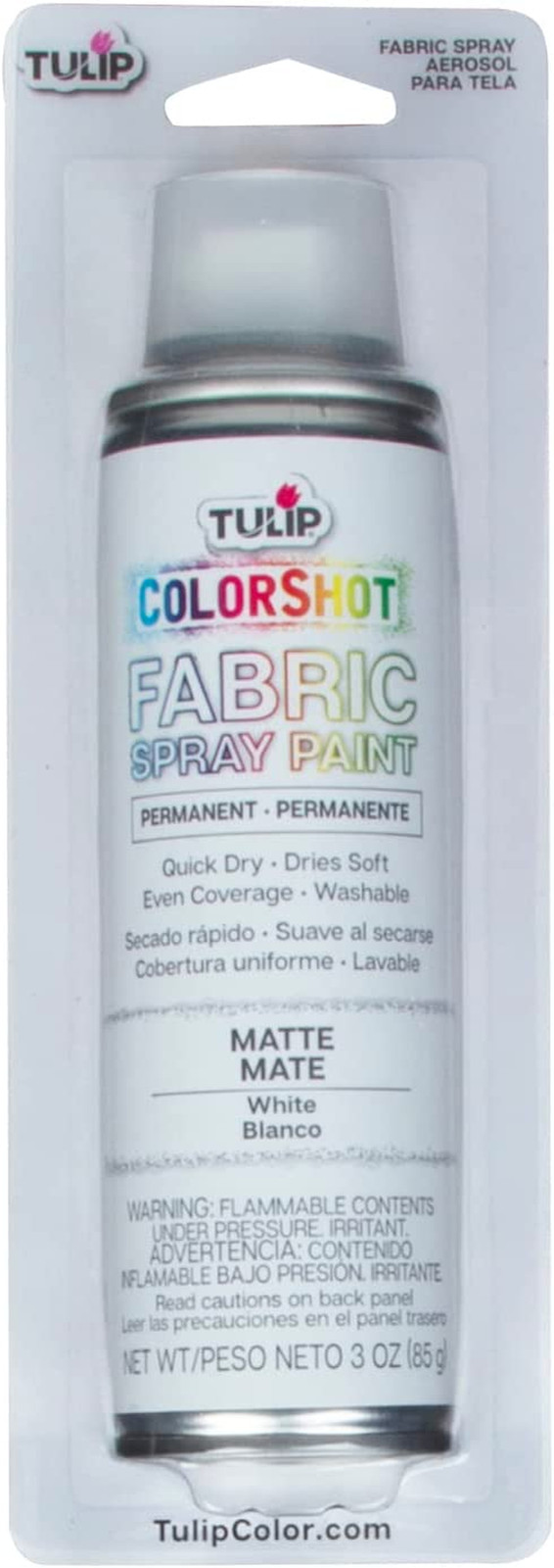 Tulip Colorshot Instant Fabric Spray Color 3Oz. White