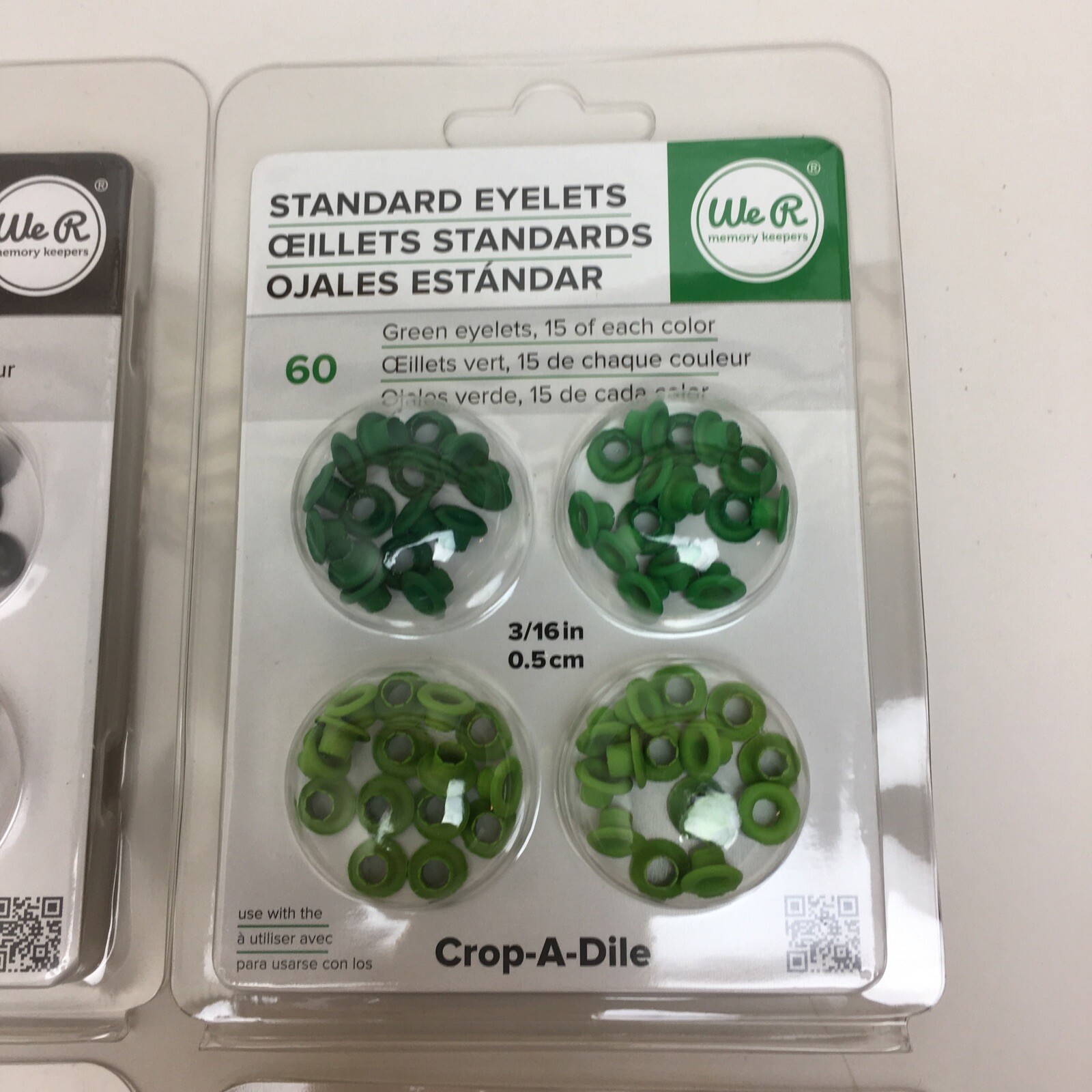 Lot of We R Memory Keepers Standard Eyelets for Scrapbooking, Yellow, Grey, More