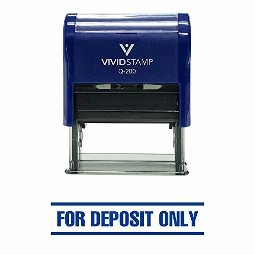 For Deposit Only W/Bars Self-Inking Office Rubber Stamp