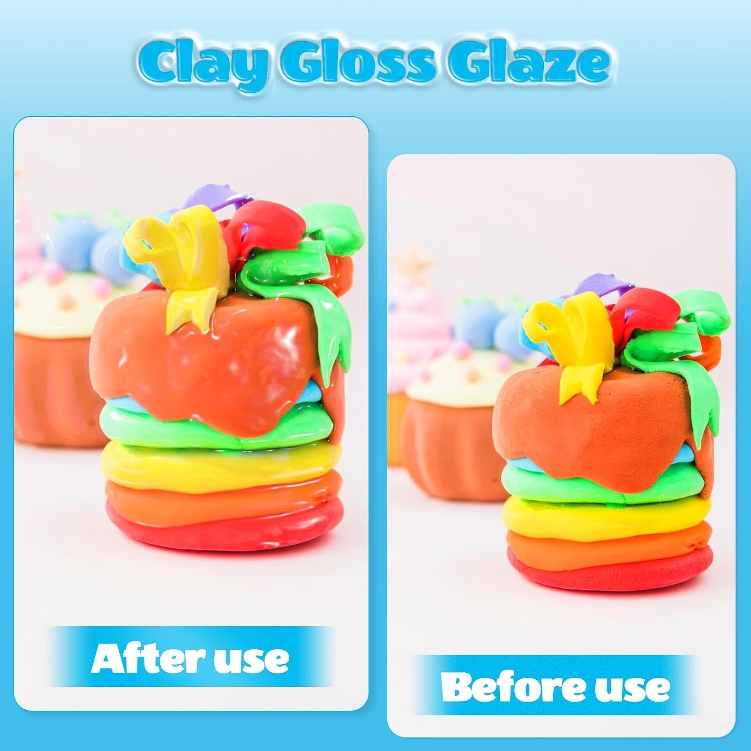 100ml Gloss Glaze Varnish Kit for Air Dry Clay Sealer, Waterproof, Gloss Fini…