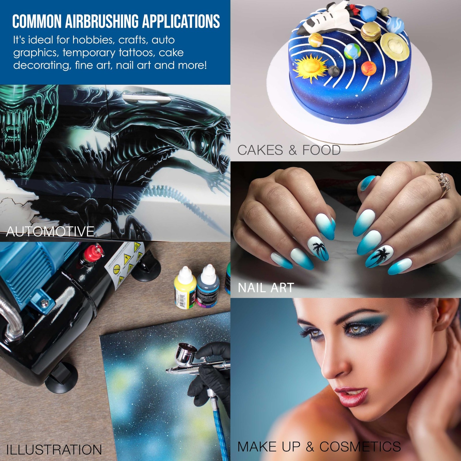 G22 MultiPurpose DualAction Gravity Airbrush Gun Set 0.3mm Tip 1/3 oz