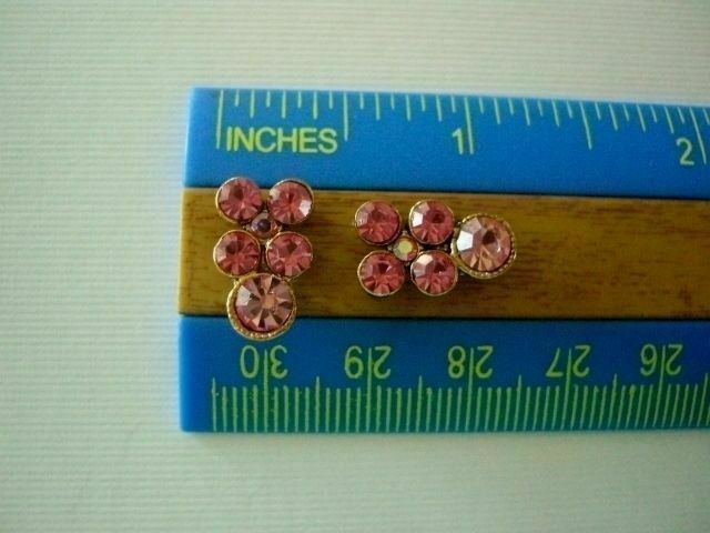 2 Hole Slider Beads Shimmer Pink/Pk AB in Gold Made with Swarovski Elements #4