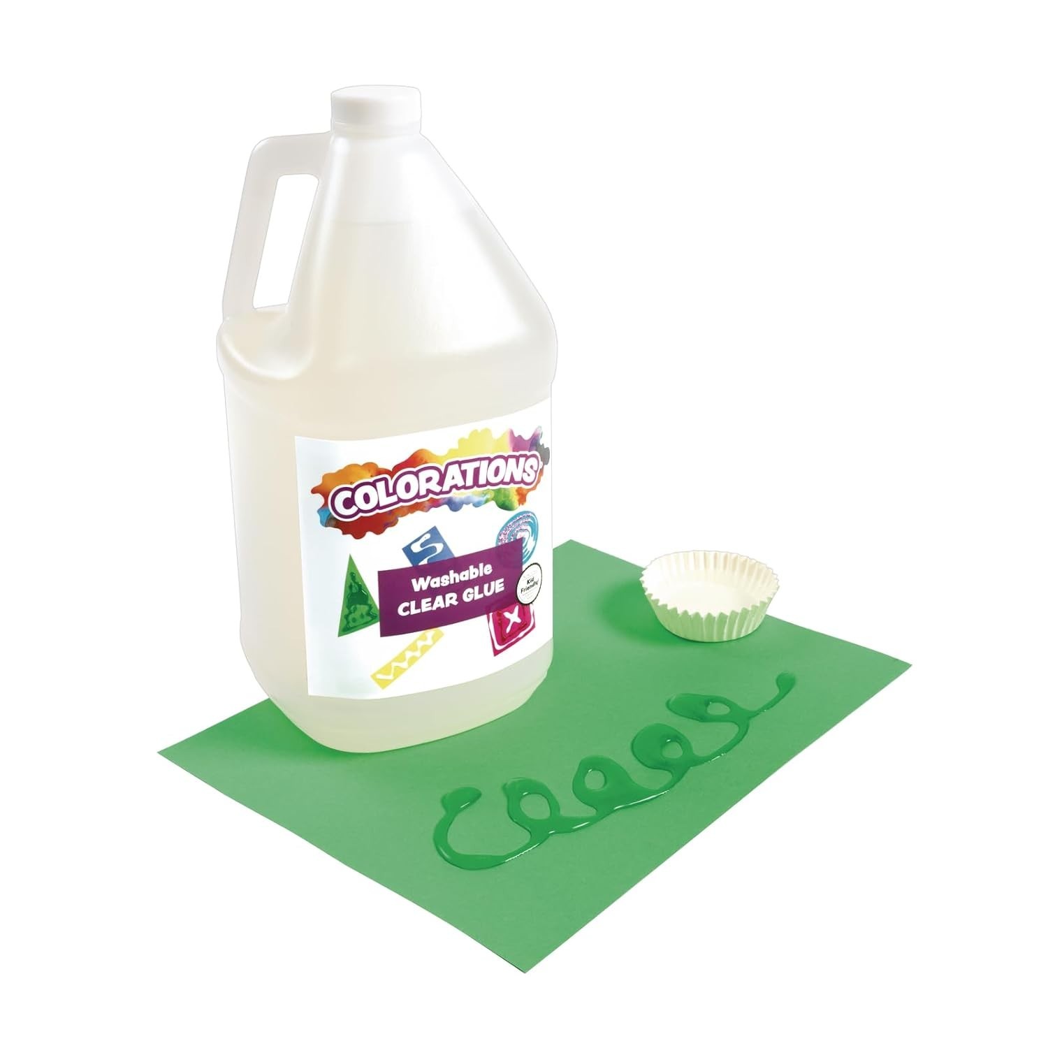 Washable Clear Glue, 1 Gallon, Non-Toxic- Great for Slime – Dries Clear, Bulk…