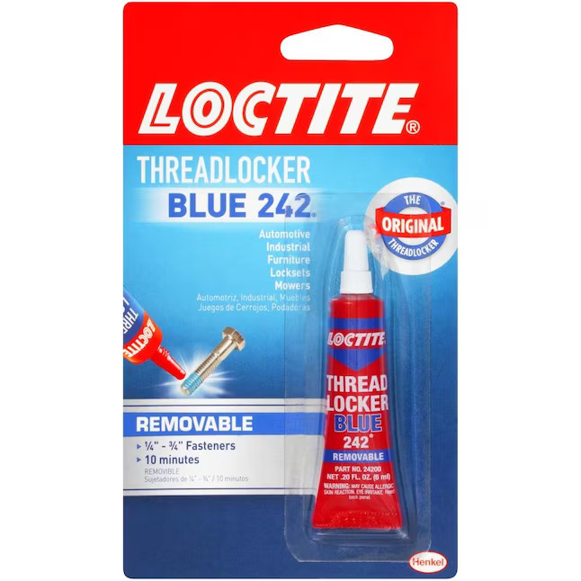 Loctite 209728 Heavy Duty Threadlocker Blue 242 Specialty Glue 0.20 fl. oz.