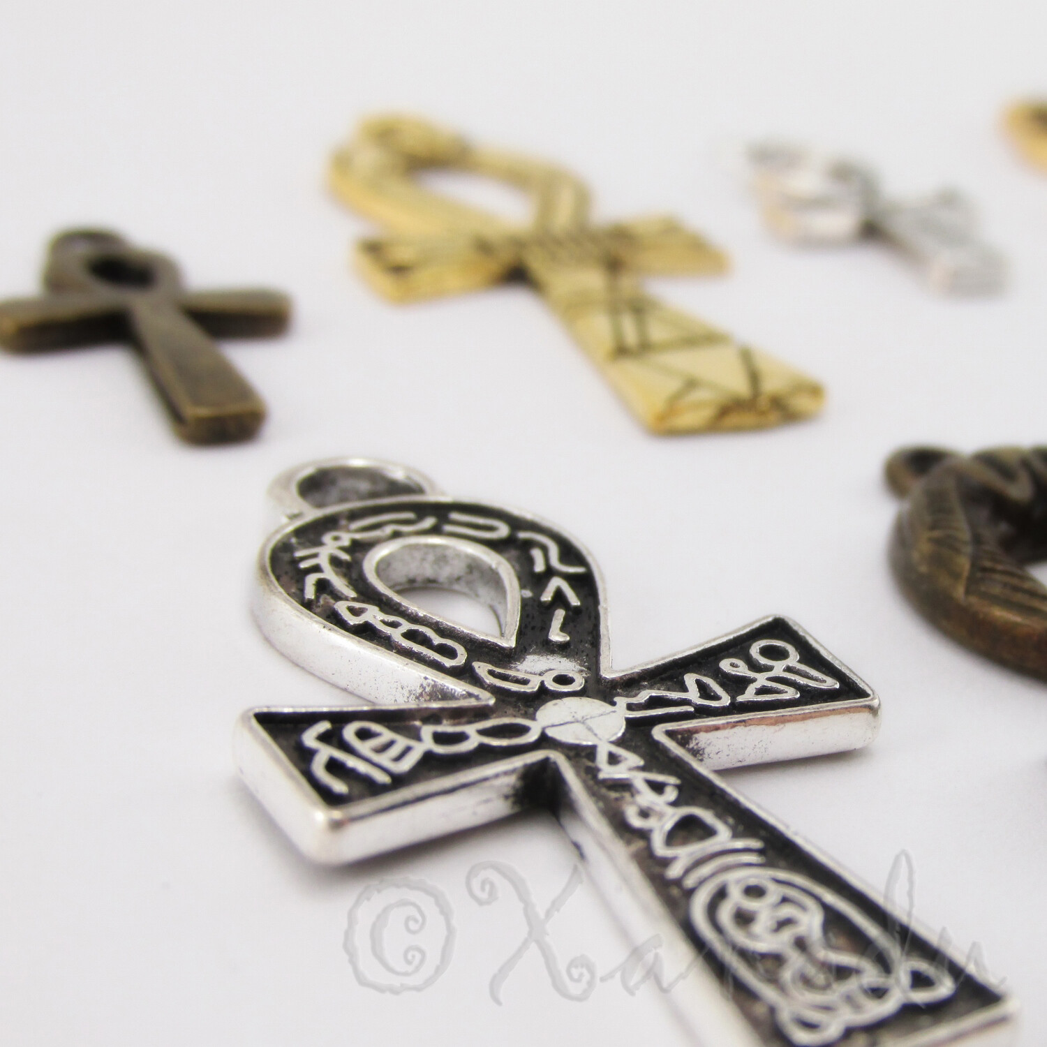 Egyptian Ankh Cross Charms Set 10PC Egypt Pendant Mix CM052024 – 10, 20 Or 50PCs