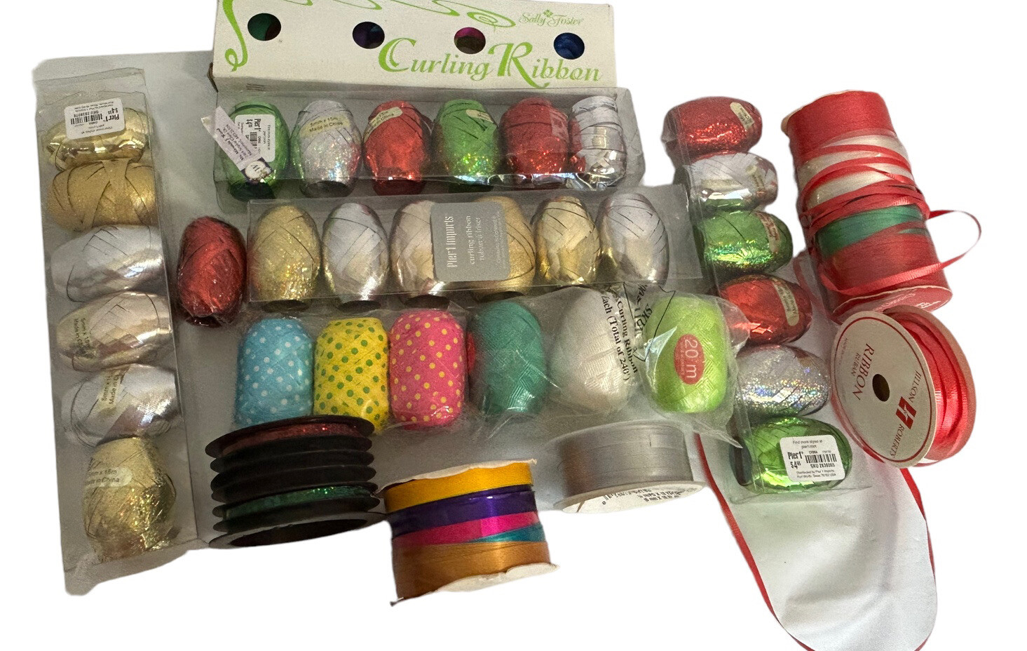 Curling Ribbon VINTAGE To Now Mixed Lot 43 Gift Wrap Bow Making – New and Used