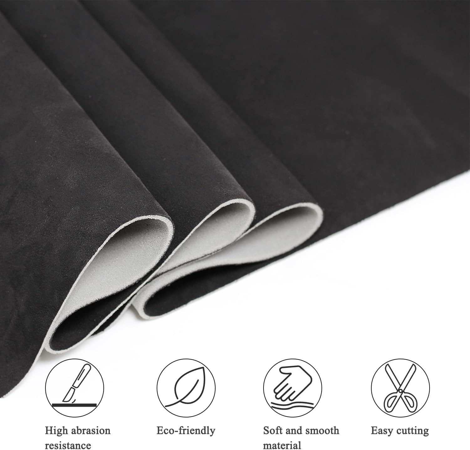 Black Suede Headliner 85″x60″ Foam Backing Car SUV Truck RV Boat Auto Roof