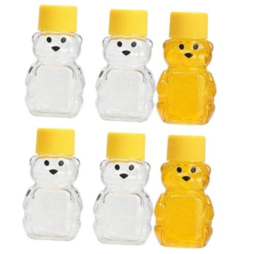 Pack Honey Bear Bottle 2oz Bear Shape Clear Empty Honey Bottles Honey Jar 6
