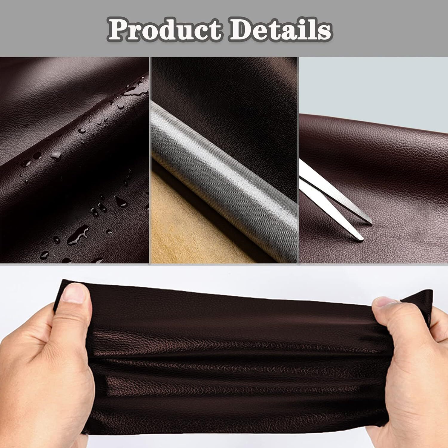 Self Adhesive Vinyl Faux Leather Fabric Repair Patch Kit 54″ for Car seat Sofas