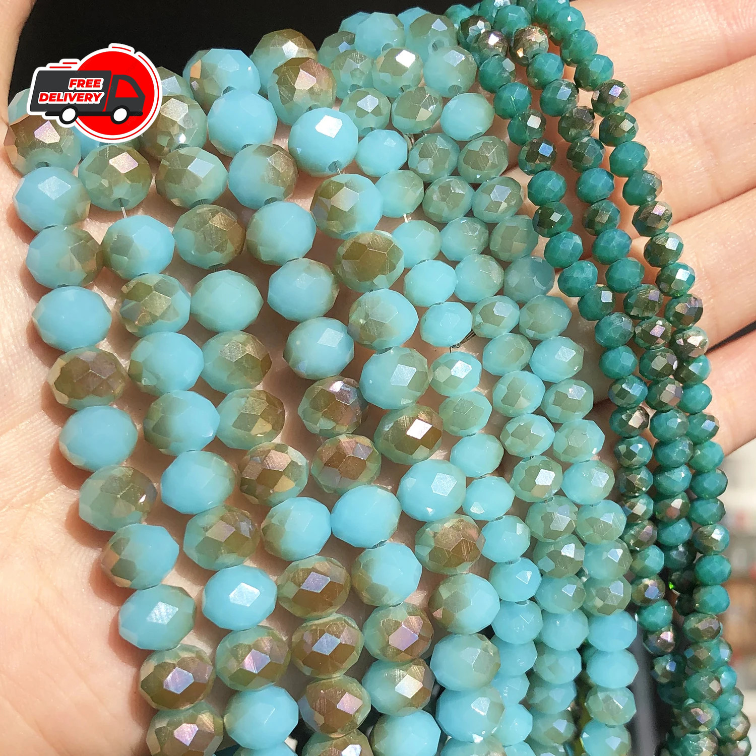 Glass Crystal Rondelle Bead Loose Spacer Beads Jewelry Making 4/6/8/10/12/14mm