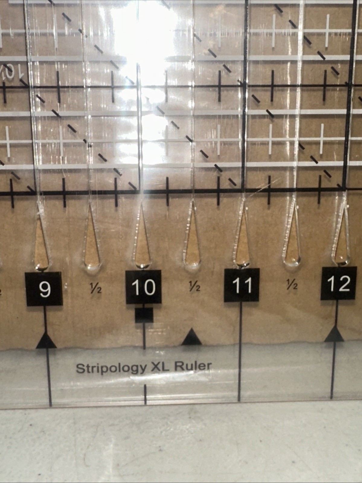 Creative Grids Stripology XL Slotted Quilting Ruler CGRGE1XL–USA-17-3/4in x 22in