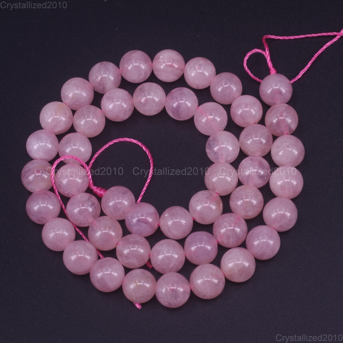 AA Natural Purple Madagascar Rose Quartz Gemstone Round Beads 6mm 8mm 10mm 15.5″