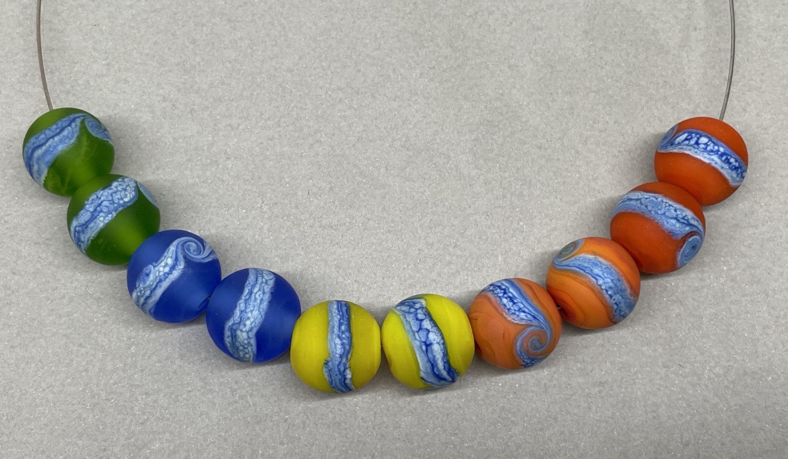 Handmade Lampwork Glass Beads From Murano Glass Tamara Yarilo Brand 2 pcs