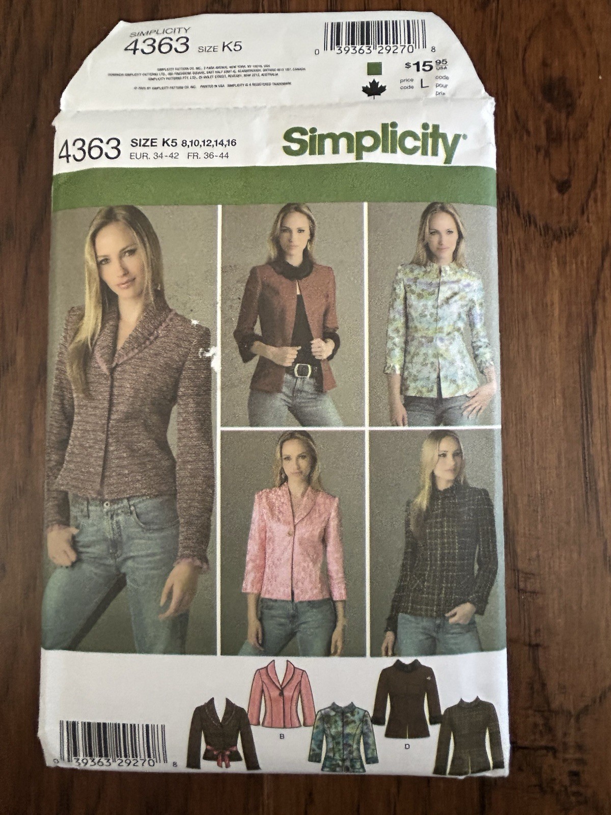 Womens Sewing Patterns Jackets &Coats, Cut, All Sizes, Lot Of 5