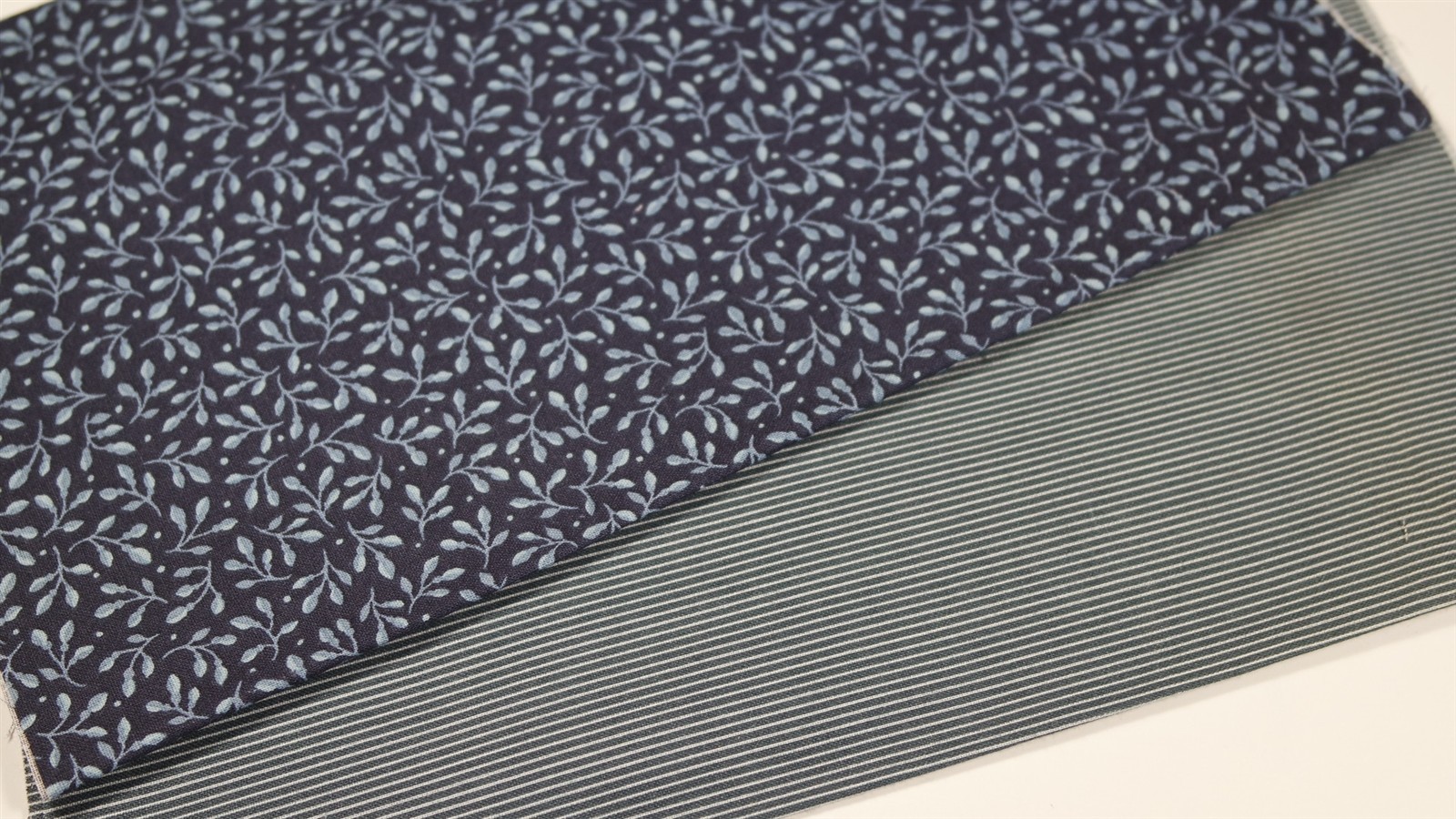 Indigo Navy Vintage Blue Calico Floral Dot Stripe Vintage Quilt Fabric Scrap Lot