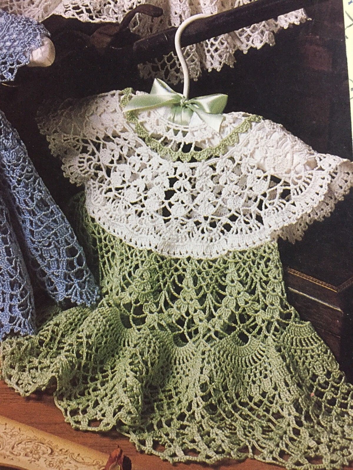 Frilly Frocks thread crochet patterns lacy dresses for baby girls 0-12 months