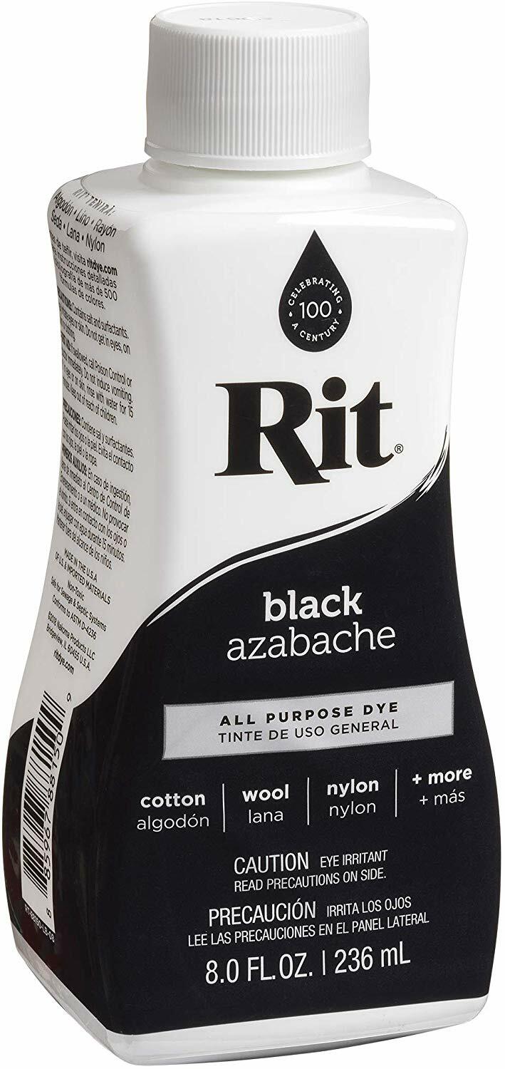 Dye Liquid Fabric, All Purpose Dye, 8 Ounce, Cotton Wool And More Nylon, Black