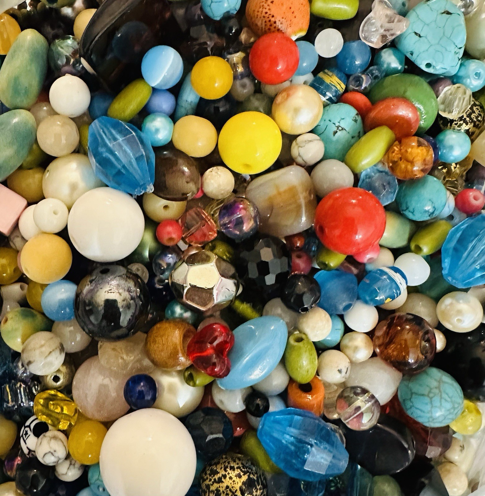 1 Pound Bead Soup Acrylic Glass Charms Upcycled Jewelry Making Crafts #2A