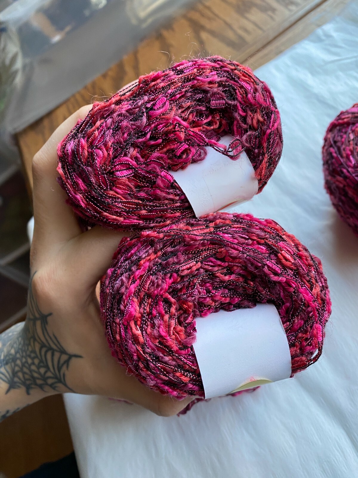Private Label 100 Yards Polyamide Cherry Berry Combo Rail Yarn