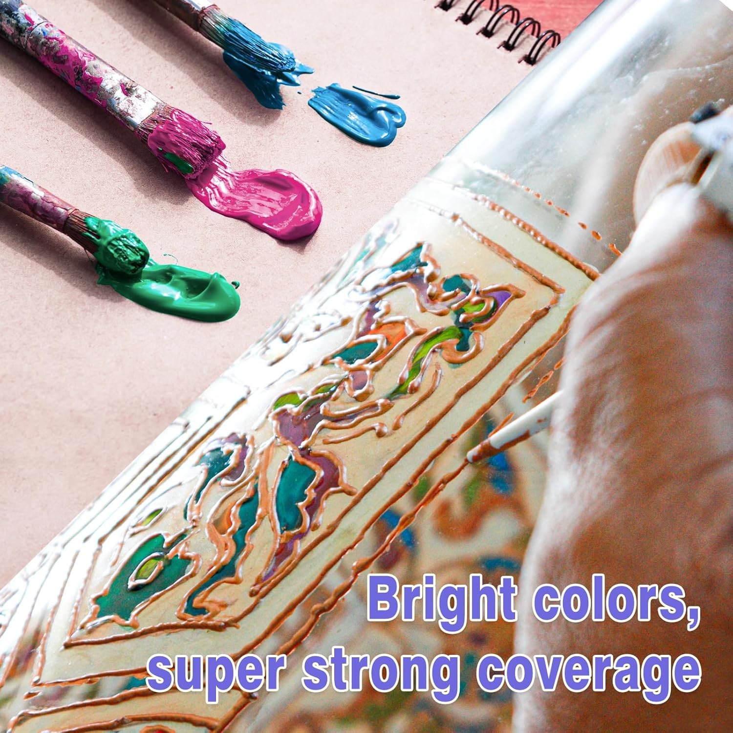 Colorful Stain Glass 1 Fl Oz (Pack of 1), 14 colors（1FL OZ）