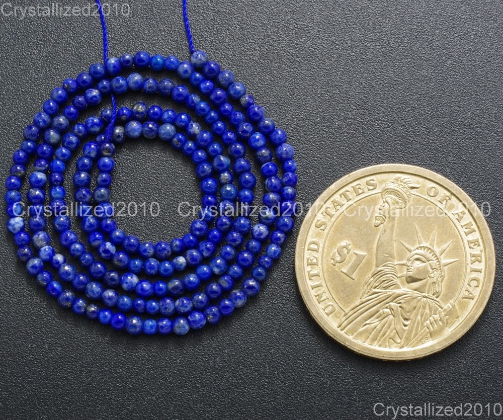 Natural Lapis Lazuli Gemstone Round Beads 2mm 3mm 4mm 6mm 8mm 10mm 12mm 15.5’‘