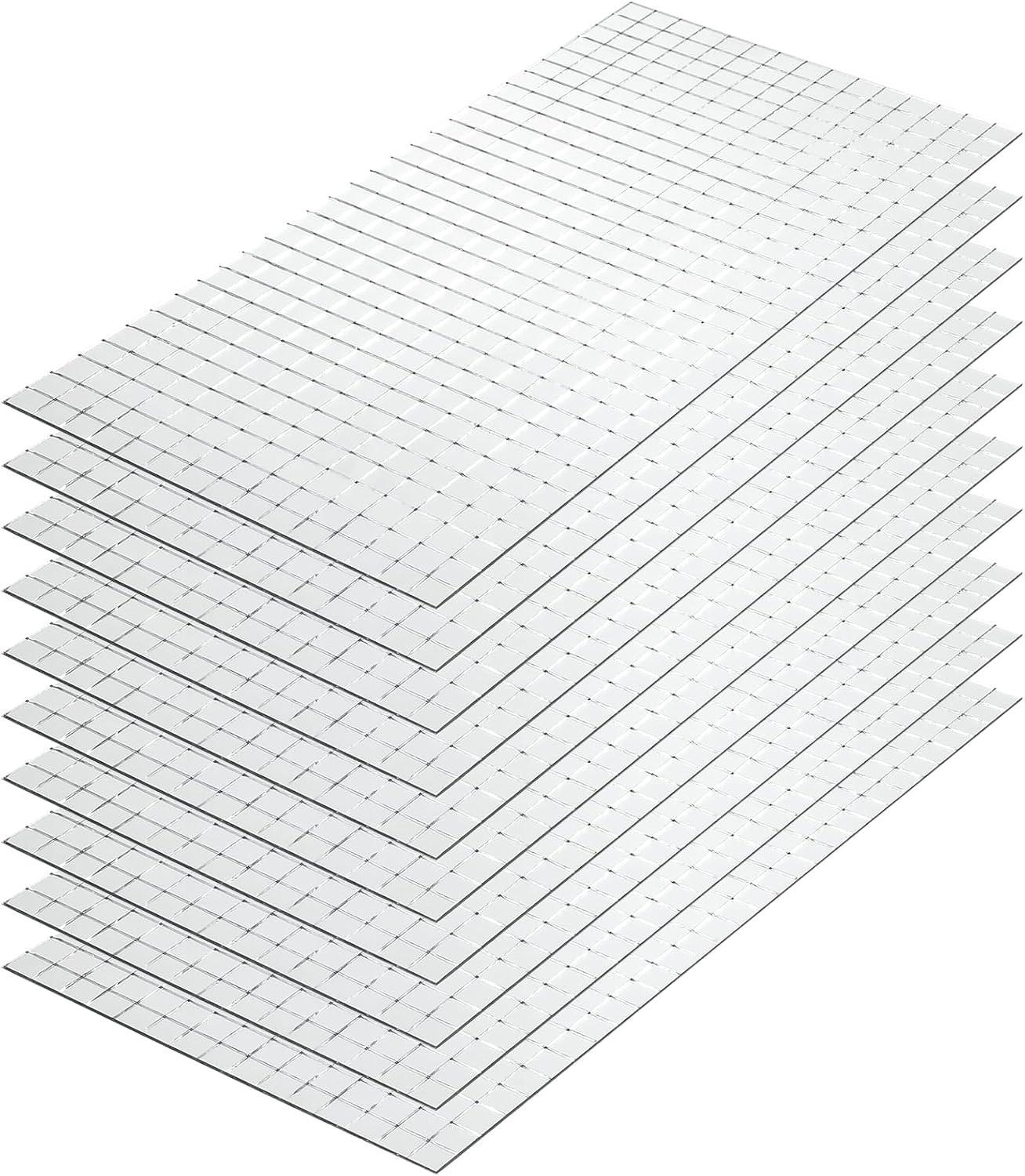 4500 Pcs 10X10 Mm Self Adhesive Disco Mirror Tiles, Square Disco Mosaic Tiles