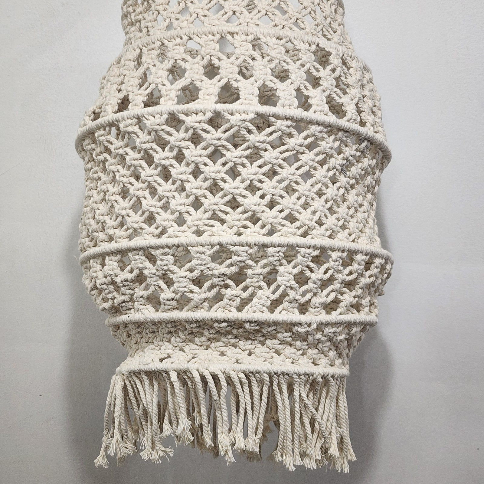 Macrame World Modern Handmade 6 pcs Rings Pendant Light Cover Shade Natural Boho